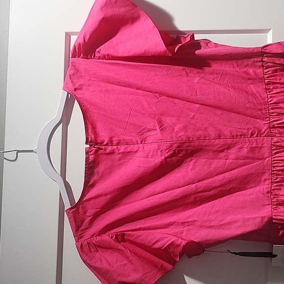 Kensie Ruffle Sleeve Colorblock Cotton Maxi Dress - Picture 6 of 7